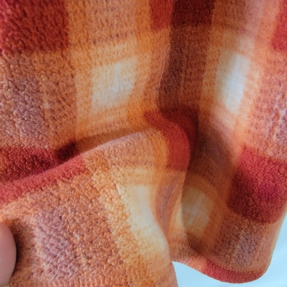 NY & CO Orange Snap Button Shacket Sz M Pocket Sherpa Fall Cowgirl Minimalist - Picture 9 of 13